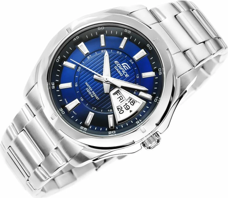 Orë dore për meshkuj CASIO, argjendtë me blu