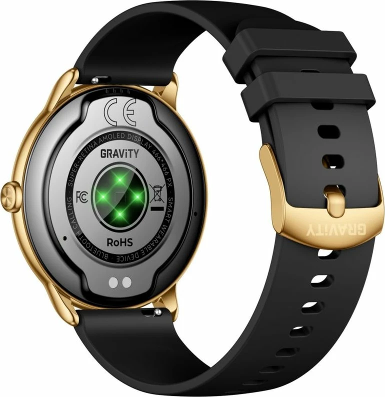 Smartwatch për femra Gravity GT31-2, ari, set me rrip dhe byzylyk