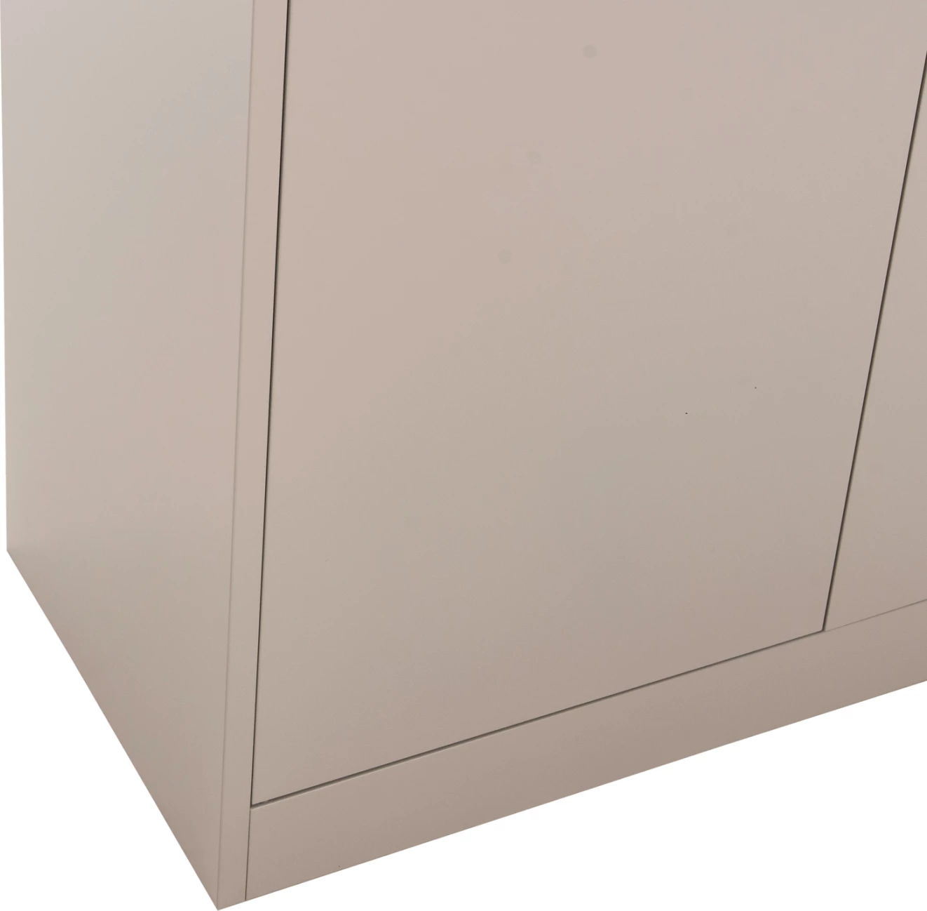 Dollap metalik FH5959.01 2-dyer me 5 hapësira ruajtjeje, ngjyrë gri e lehtë, 90Χ40Χ180 cm