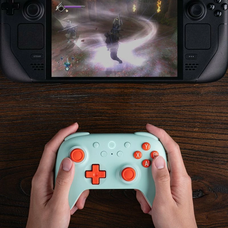 Gamepad 8BitDo Ultimate 2C Wireless për PC/Android, Hall Effect, 14 butona, 2.4GHz + USB-C, Vjollcë, set me dongle + kabllo