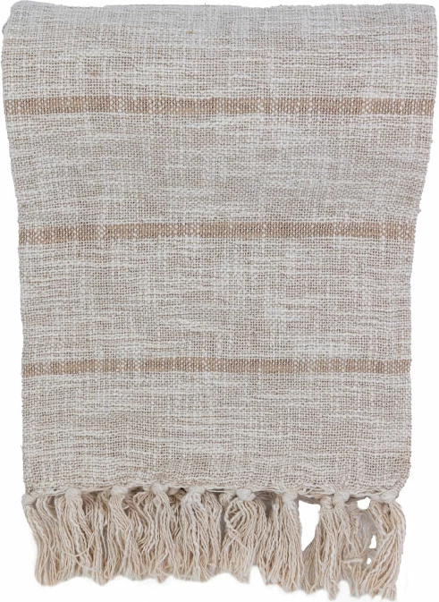 Mbulesë dekorative SUNAY, 180x240, material stof, bezhë