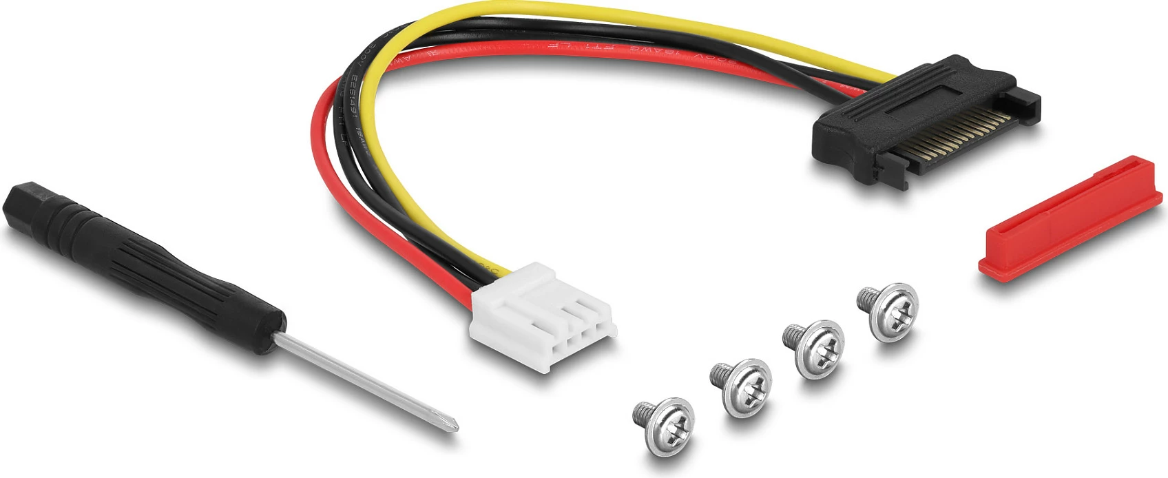 Adapter DeLOCK M.2 Key M në U.2 SFF-8639 NVMe, PCIe 4.0, kabllo 20 cm, i zi