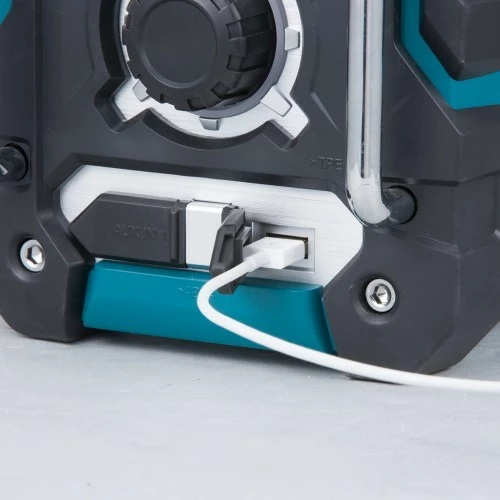 Radio portabile Makita DMR112, Bluetooth, FM, USB, e zezë/turquoise