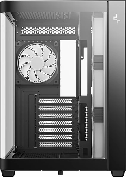 Kasë Deepcool CG530U 4F, Midi Tower, xham i kalitur panoramik, 4 ventilatorë ARGB, ATX/mATX/ITX, USB-C, e zezë