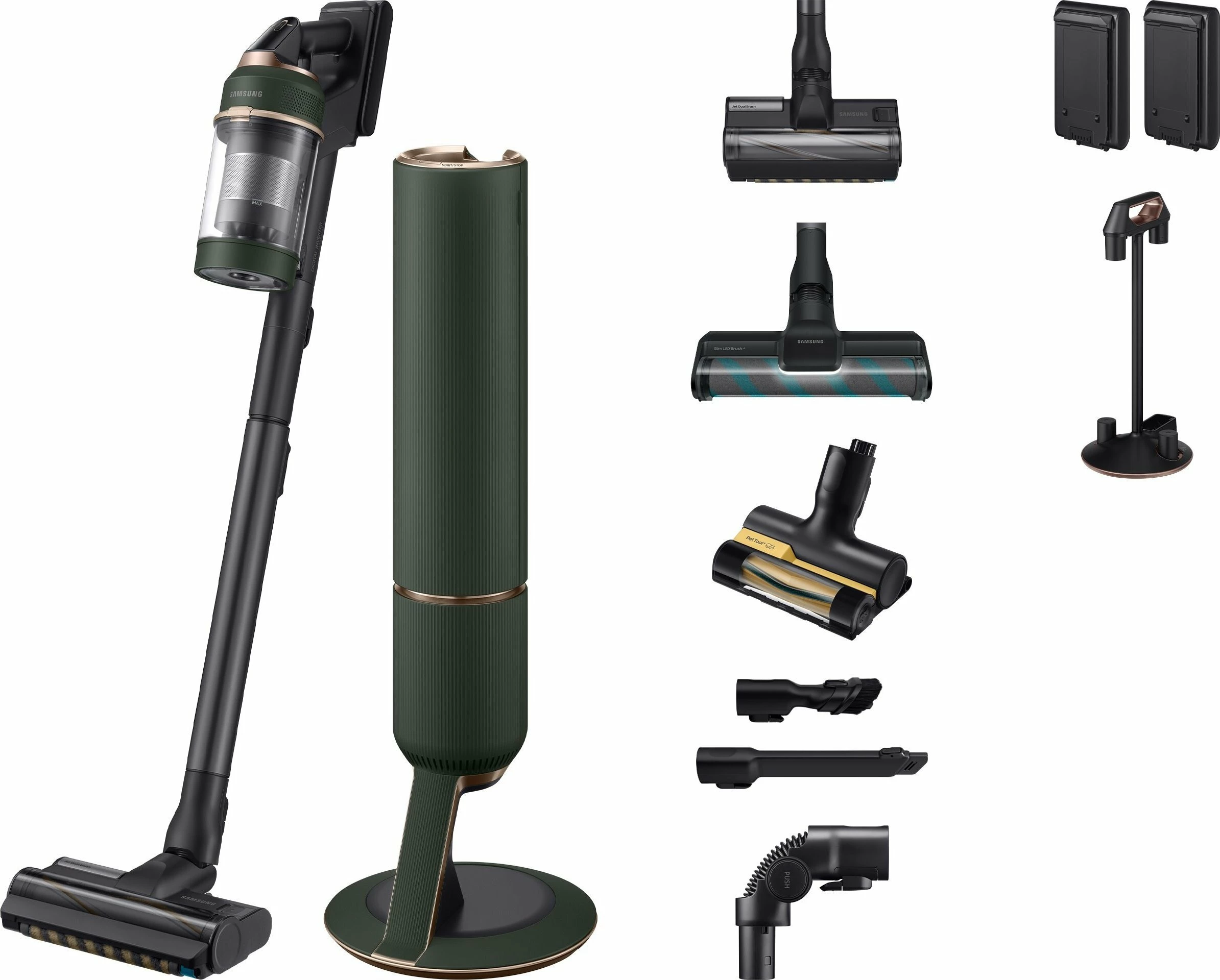 Fshesë me korrent pa kabllo Samsung Bespoke Jet Plus Complete Extra VS20B95943N/GE, 25.2V, 0.5L, deri 120 min, jeshile