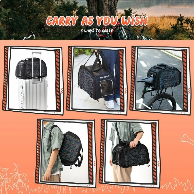 Çantë transporti për qen Rockbros, e zezë