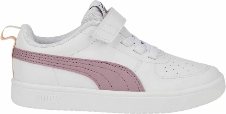 Atlete fëmijë Puma, të bardha dhe rozë