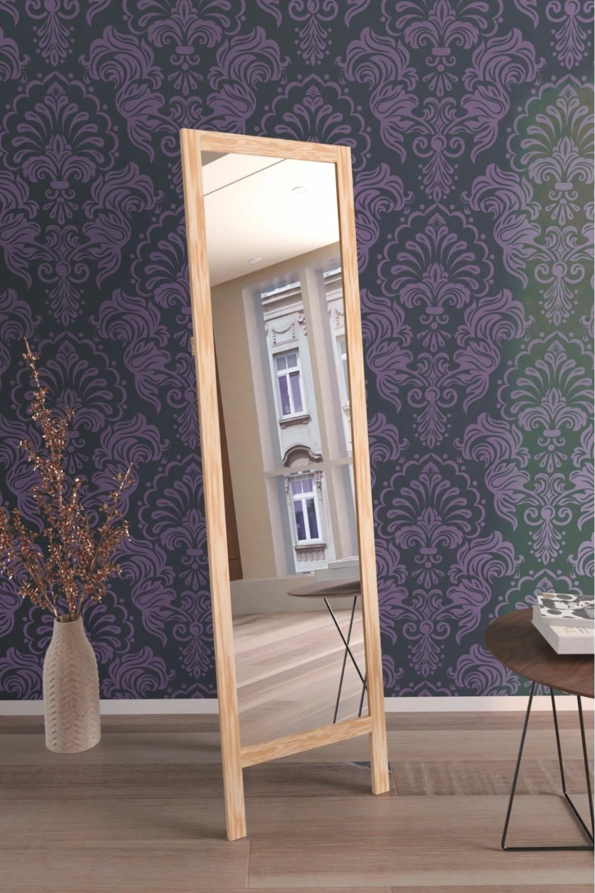 Pasqyrë qëndrore Cheval, ngjyrë druri, Skye Decor, 45x140cm