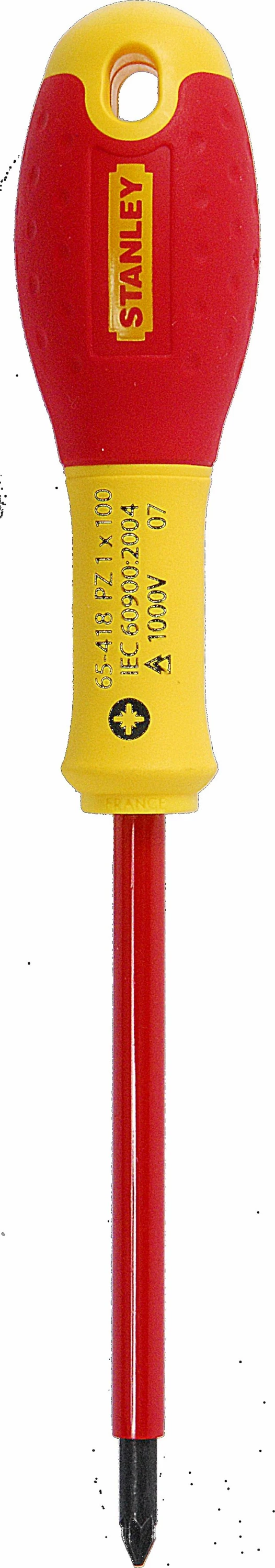 Kaçavidë e izoluar Stanley FatMax 0-65-418 PZ1 x 100 mm, 1000 V VDE, kuqe/verdhë