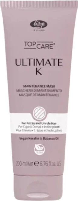 Maskë për flokë Lisap Top Care Ultimate K Smoothing për femra, 200ml