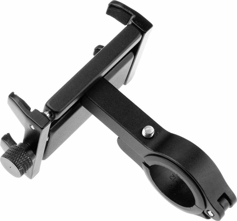 Mbajtës telefoni Fixed Fixed Bikee ALU për timon 18–31 mm, për 4–6.7", alumin me Anti-UV, i zi
