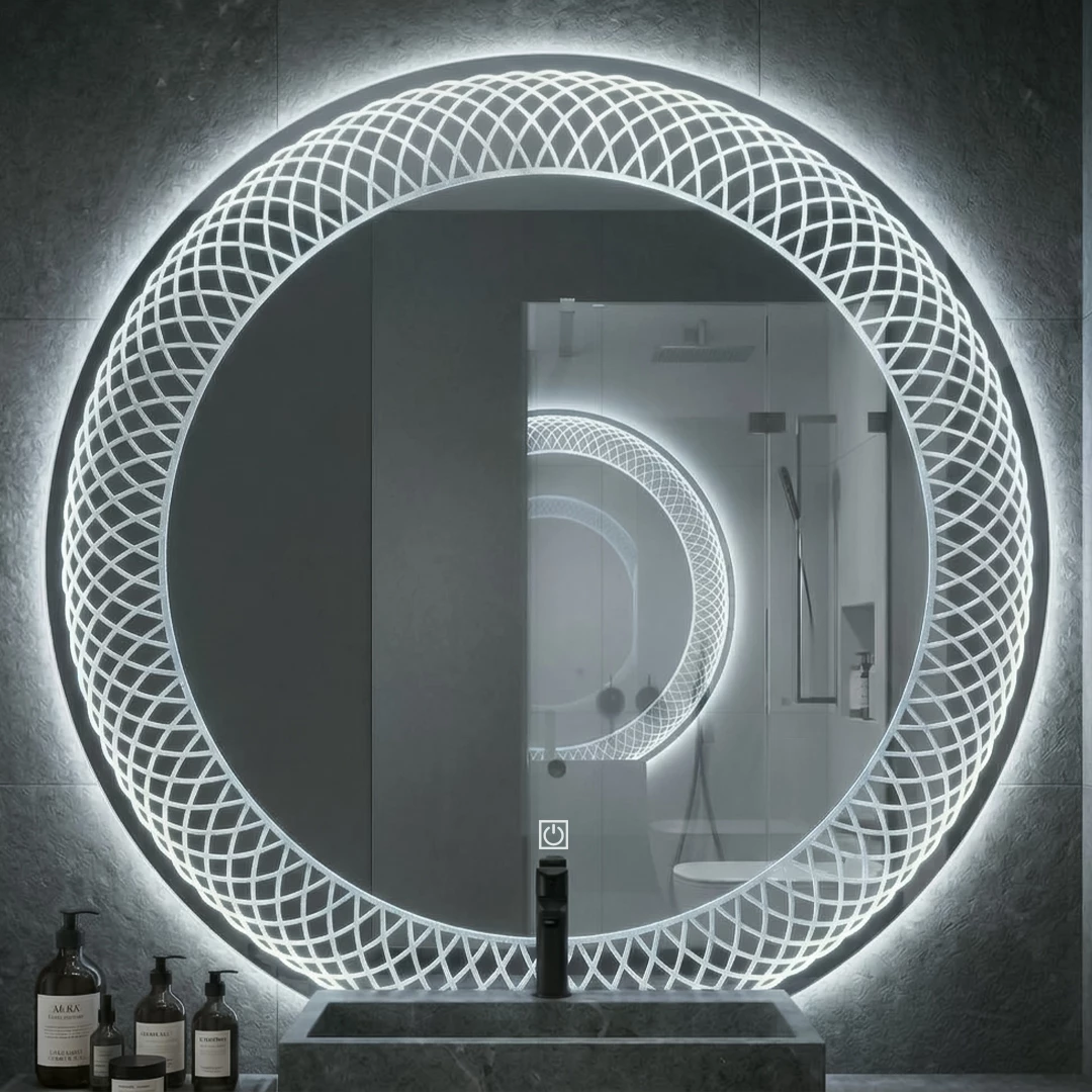 Pasqyre me LED dhe Touch Sensor, Modeli Diell A (LED i Ngrohte / LED i Ftohte) - Pasqyre per Banjo Rrethore