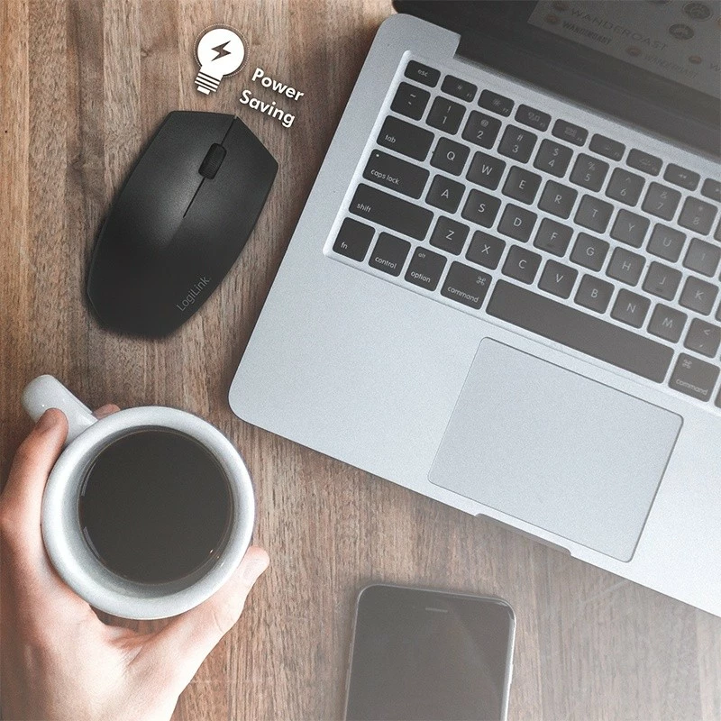 Maus ergonomik pa kabllo LogiLink ID0191 1200 DPI 2.4GHz/Bluetooth 4.2, e zezë