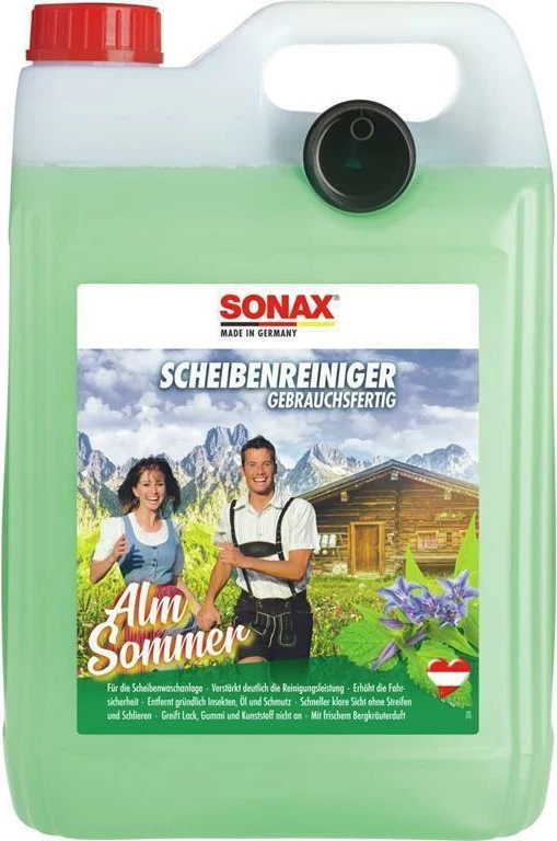 SONAX Ujë për xhama i gatshëm Alm Summer, 5 L