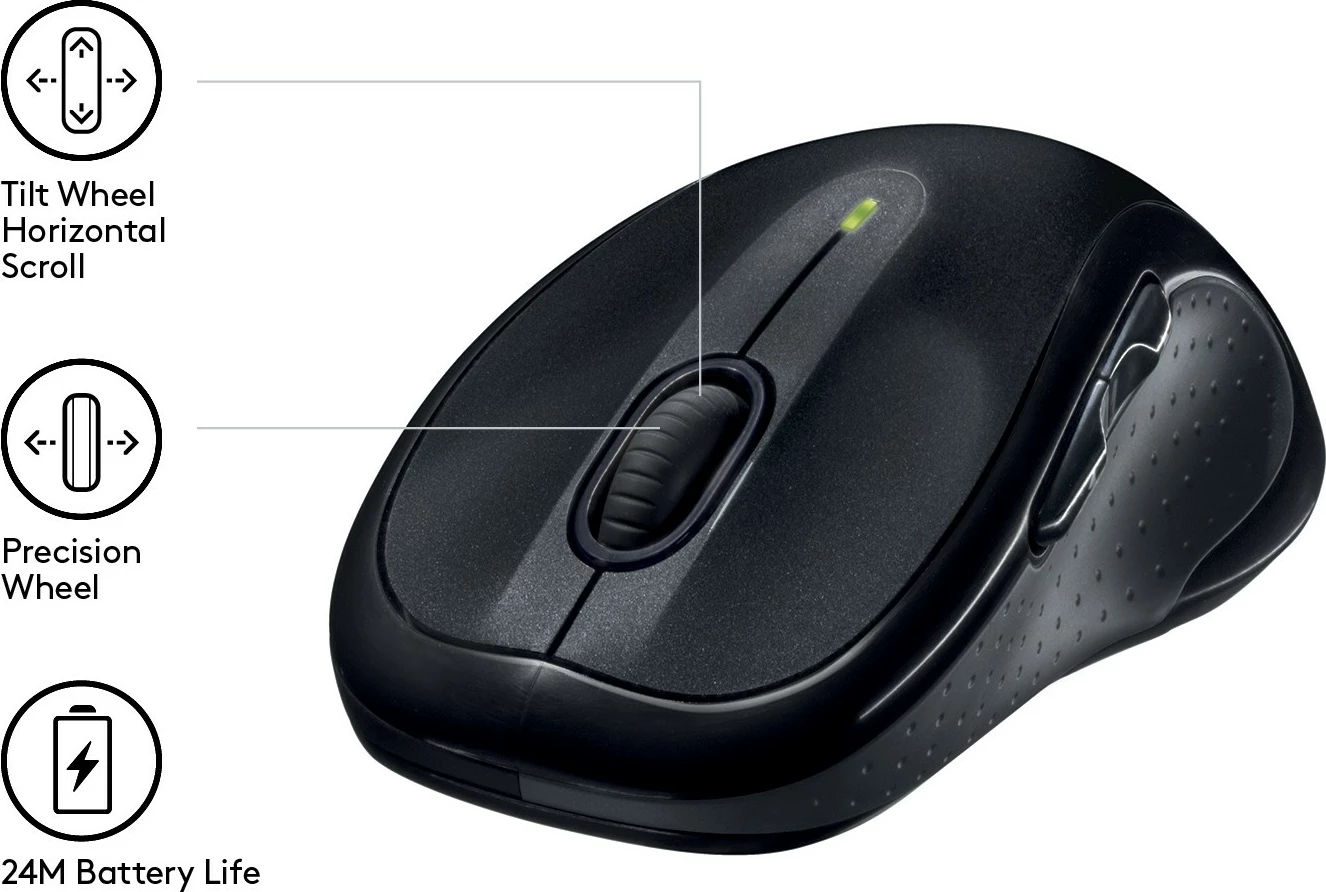 Maus Logitech M510, Laser, RF Wireless, Ngjyrë e zezë