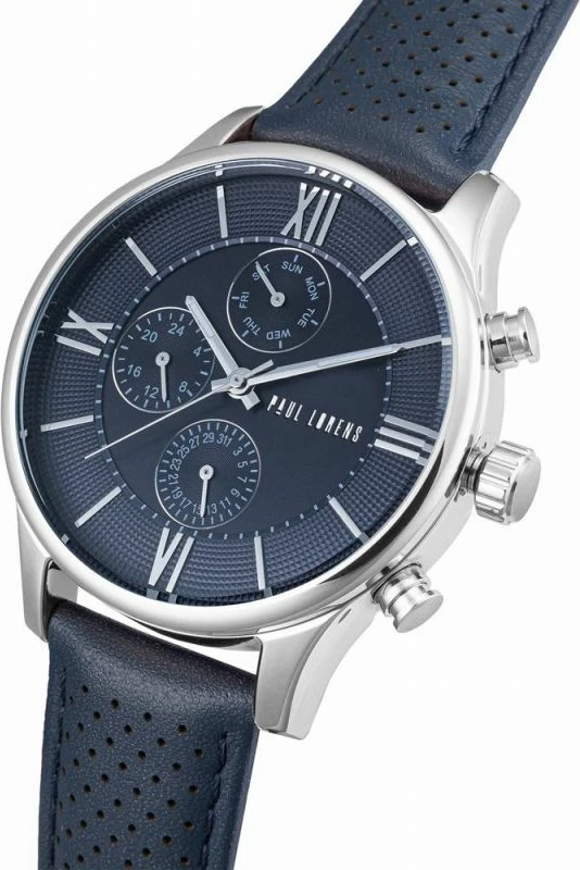 Orë dore për meshkuj Paul Lorens, argjendtë e kaltër