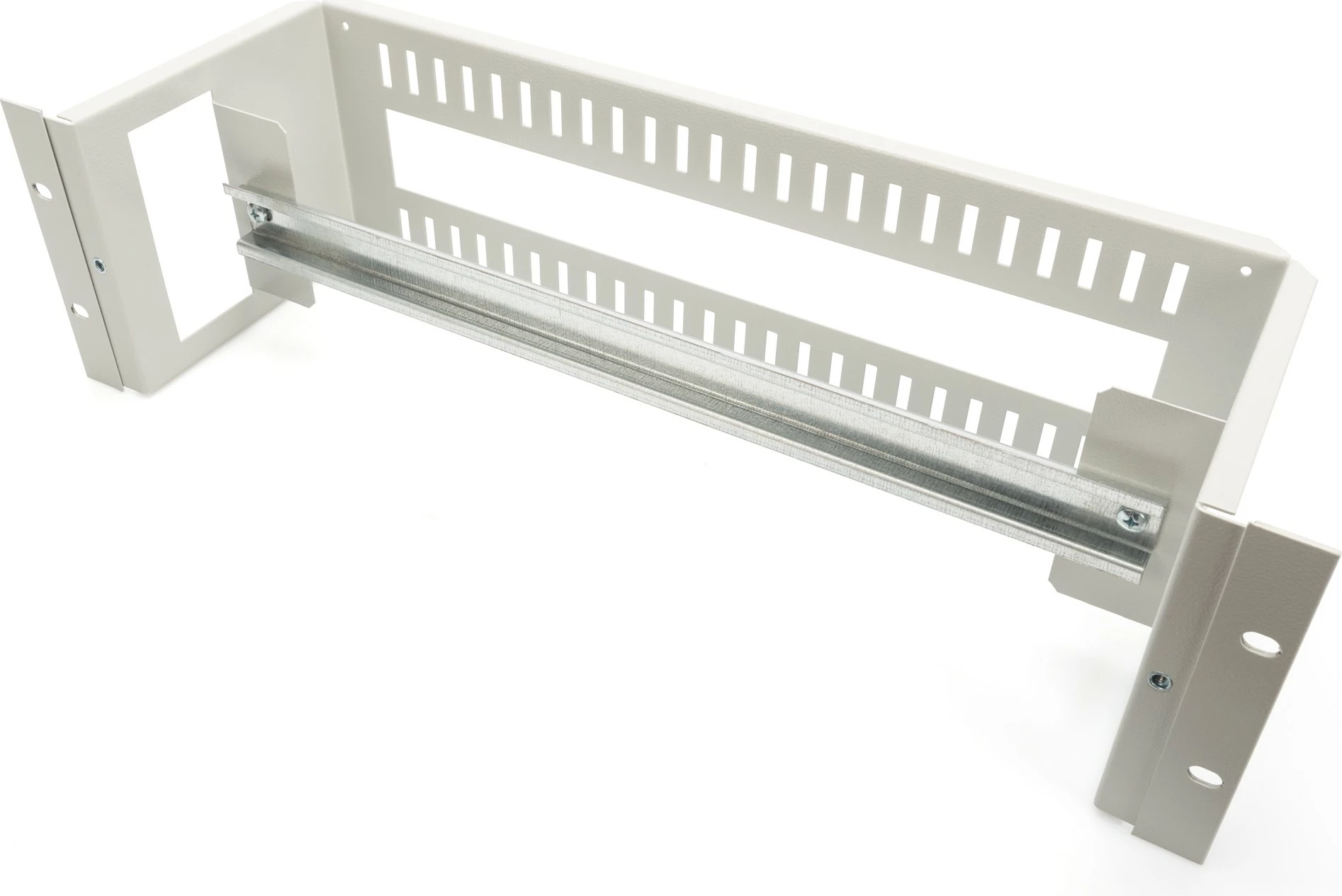 Aksesor rack Digitus DIN Rail Holder 3U, 19 inch, çelik, gri