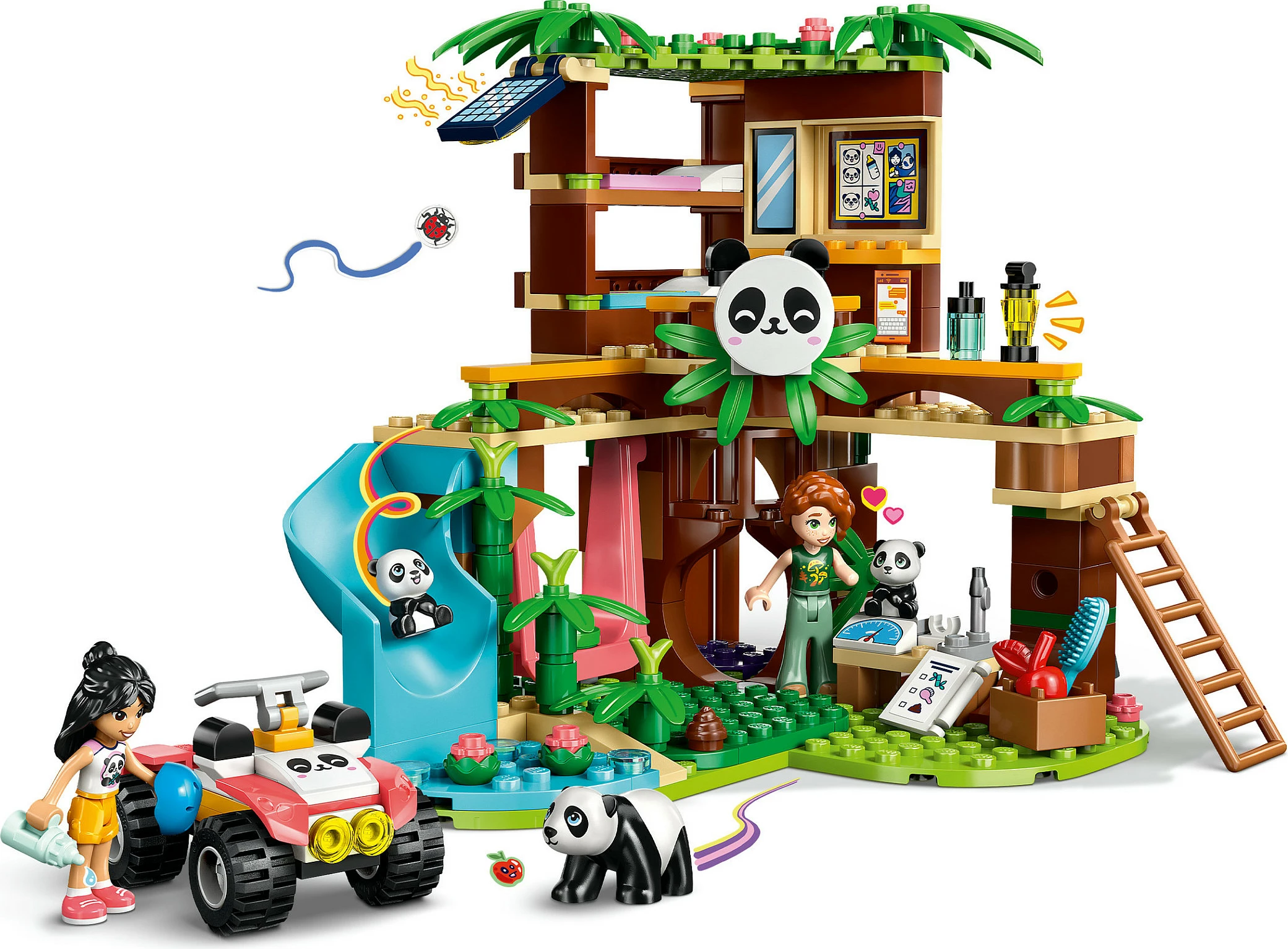 Set lodër LEGO Friends 42648 Strehë e Pandave, 243 copë, 7+