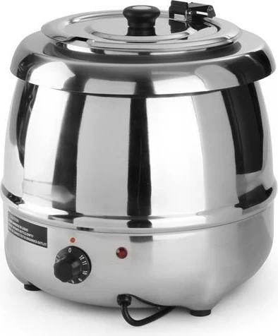 Ngrohës supash elektrik, Fine Dine, 8 L, Ø340 mm, çelik inox, argjendtë