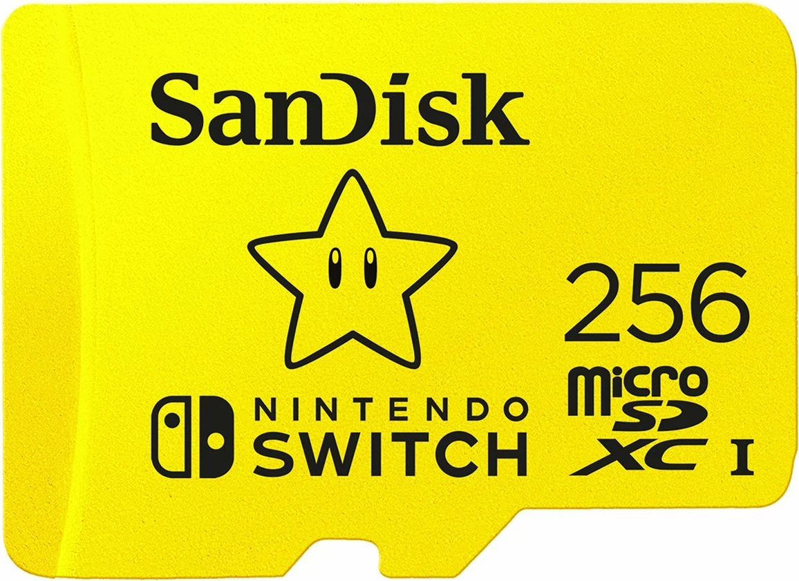 Kartë memorie SanDisk SDSQXAO-256G-GNCZN, 256GB, për Nintendo Switch, e verdhë