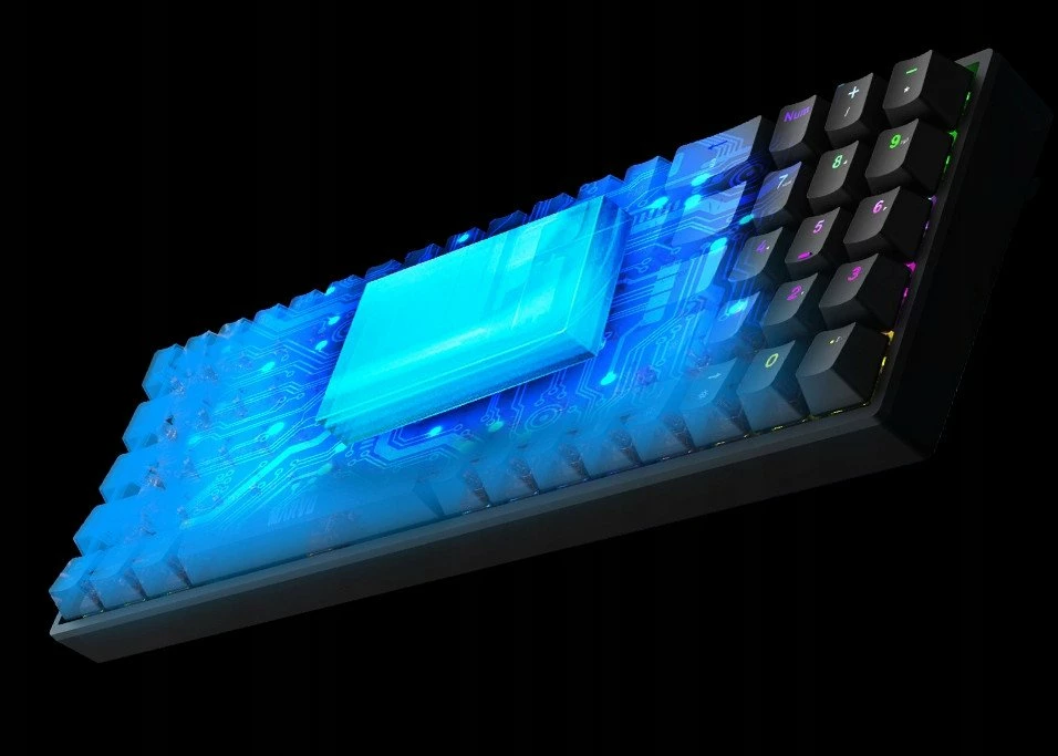Tastierë mekanike Marvo Shogo 78W (KG956W) tri-mode 2.4G/Bluetooth/USB-C, 96%, RGB, Banana Crystal, e zezë