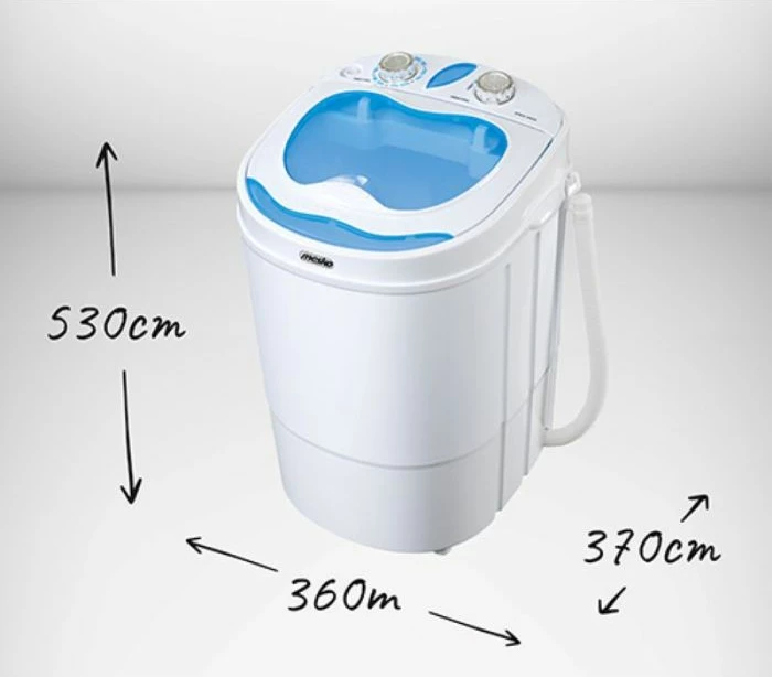 Mini lavatriçe kampingu Mesko MS 8053, 3 kg, me shtrydhje 1 kg, program 15 min, 150 W, bardhë