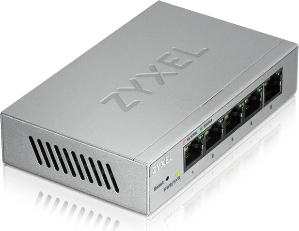 Switch Zyxel GS1200-5, Managed Gigabit Ethernet (10/100/1000), Silver