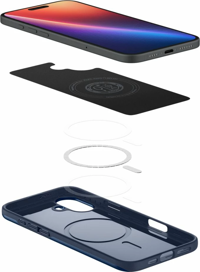 Mbështjellës Spigen Thin Fit MagSafe për iPhone 16, Kaltër