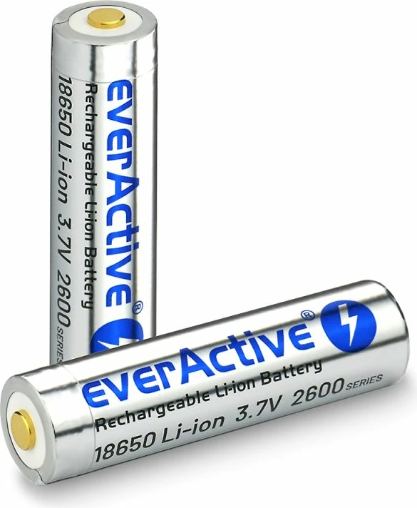 Bateri everActive EV18650-26M 18650 Li-Ion 3.7V 2600mAh me Mini USB dhe kuti mbrojtëse