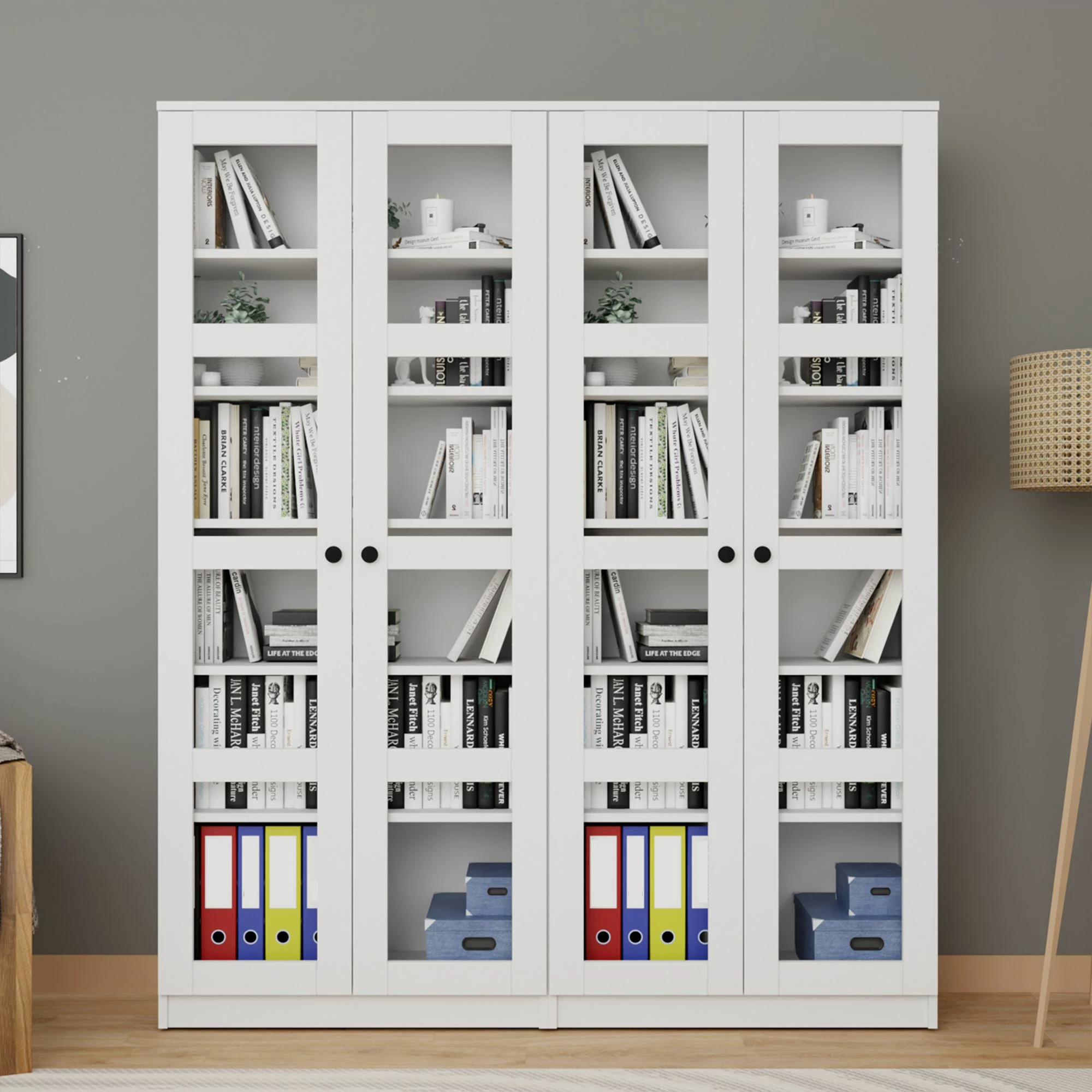 Dollap multifunksional, ngjyrë e bardhë, Skye Decor, Lucas Glass 1600-68