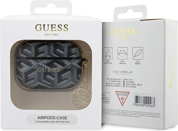 Mbështjellës Guess GCube Charm për AirPods Pro, i zi