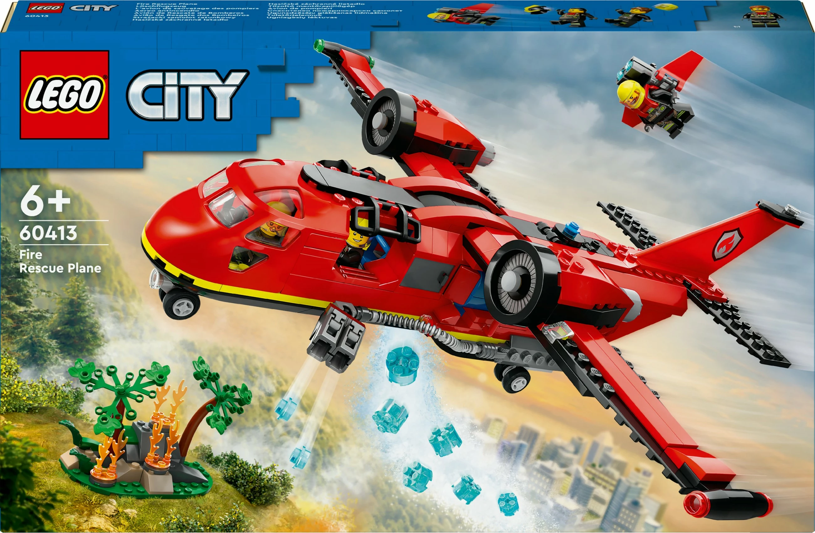 Set ndërtimi LEGO Fire Rescue Plane 60413, 478 pjesë, shumëngjyrësh