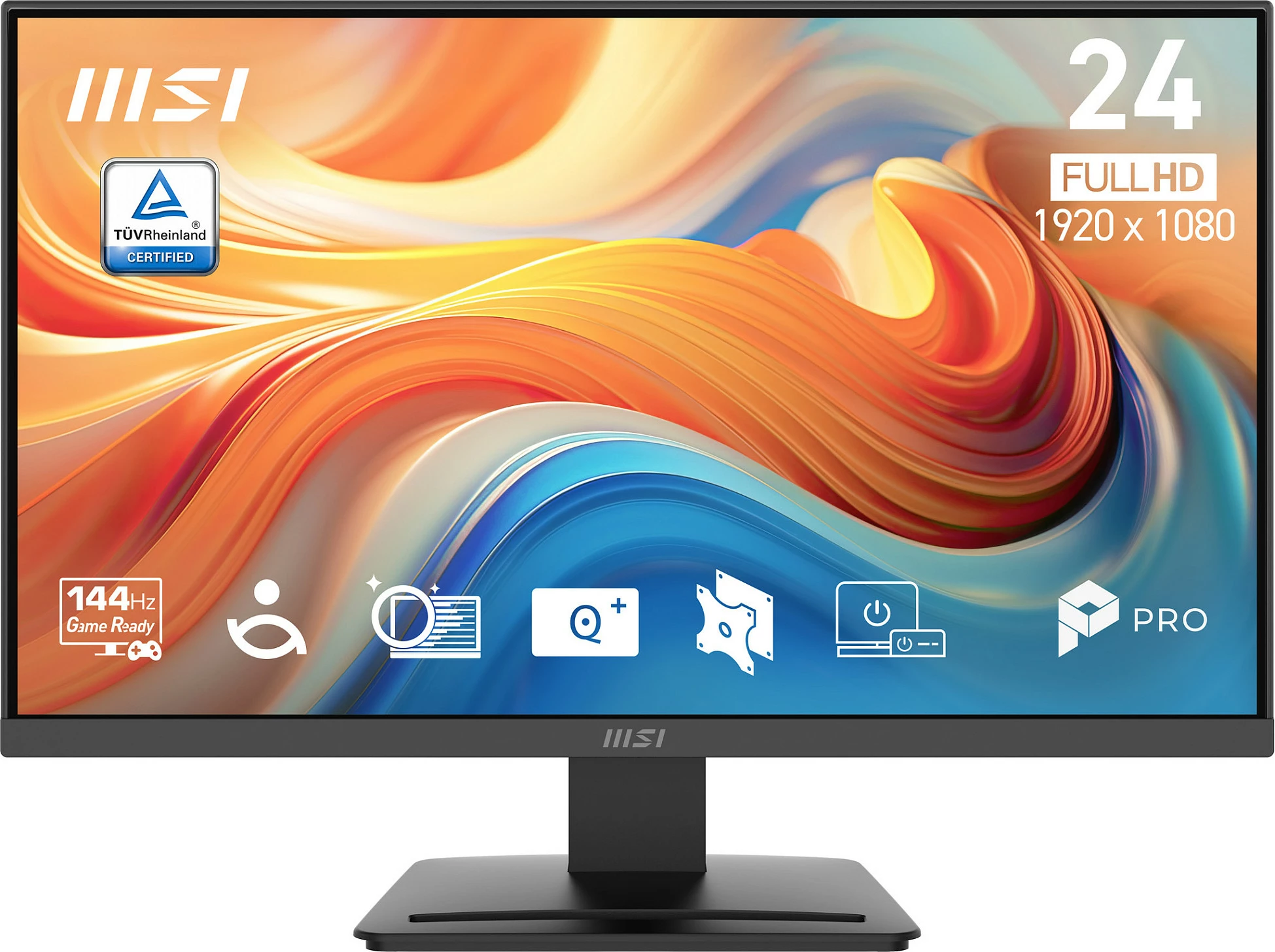 Monitor MSI 9S6-3PE1CH-015, 23.8", Full HD, 144Hz, VA, DisplayPort/HDMI, i zi