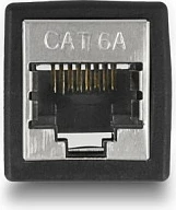 Adapter RJ45 DeLOCK, RJ45 femër në RJ45 femër, Cat 6A, i zi