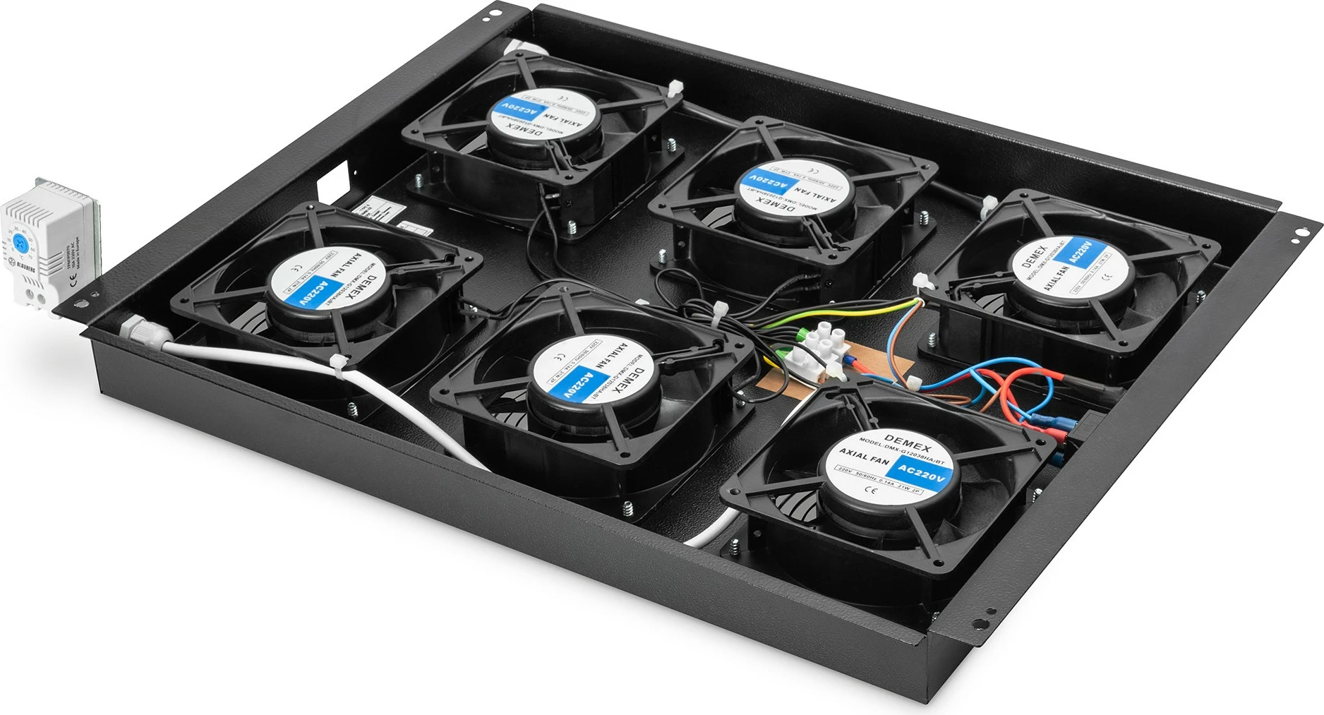 Njësi ftohëse tavanore Digitus Unique, 6 ventilatorë, e zezë