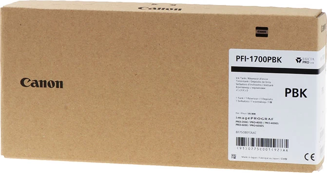Bojë printeri, Canon, PFI-1700PBK (0775C001), 700 ml XXL, Photo Black