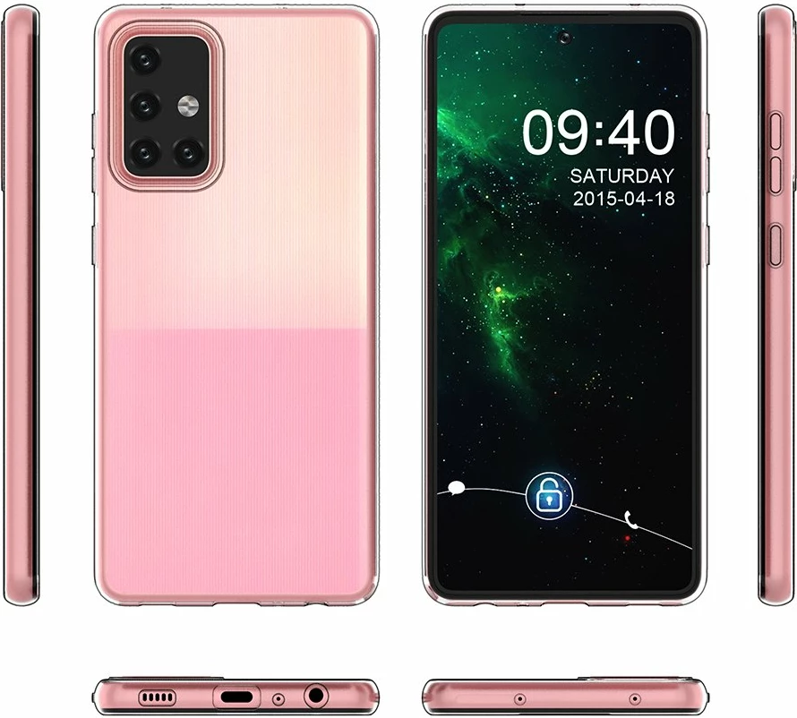 Mbështjellës Hurtel Ultra Clear 0.5mm për Samsung Galaxy A73, Transparent