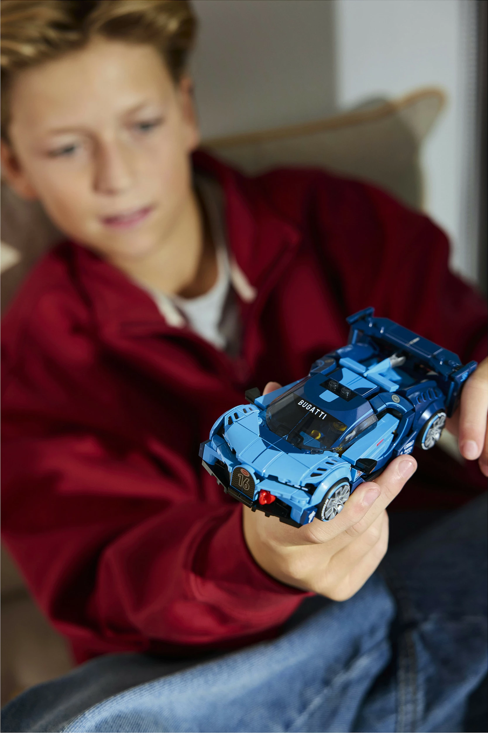 Set ndërtimi LEGO Speed Champions Bugatti Vision Gran Turismo 77253, 284 copë, 9+, kaltër