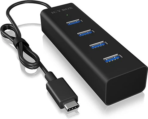 Hub USB ICY BOX IB-HUB1409-C3, USB 3.2 Gen 1, 5000 Mbit/s, i zi, alumin