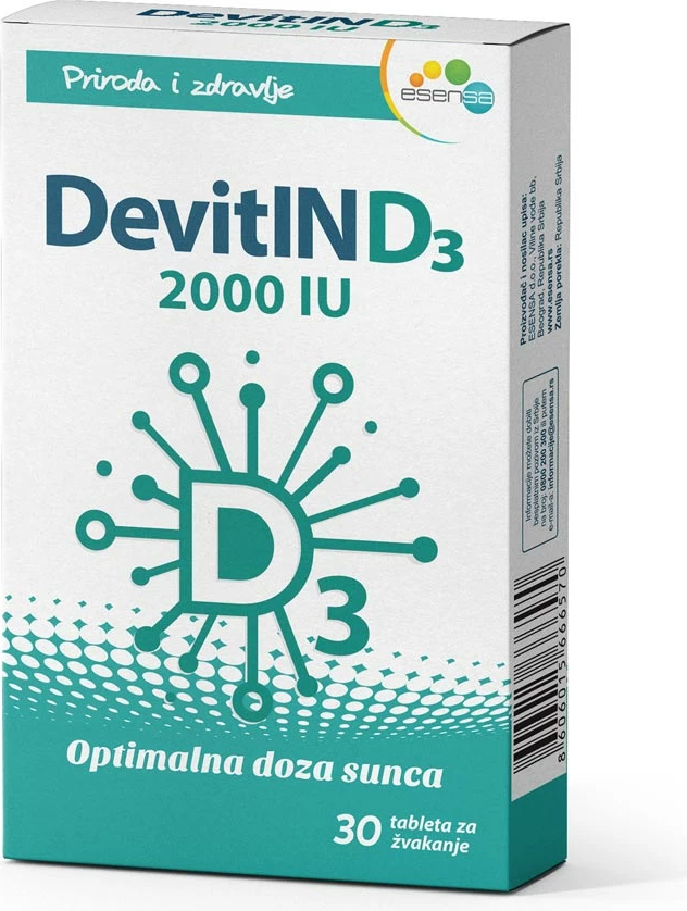 Tableta Vitaminë D DevitIN D3 2000 IU