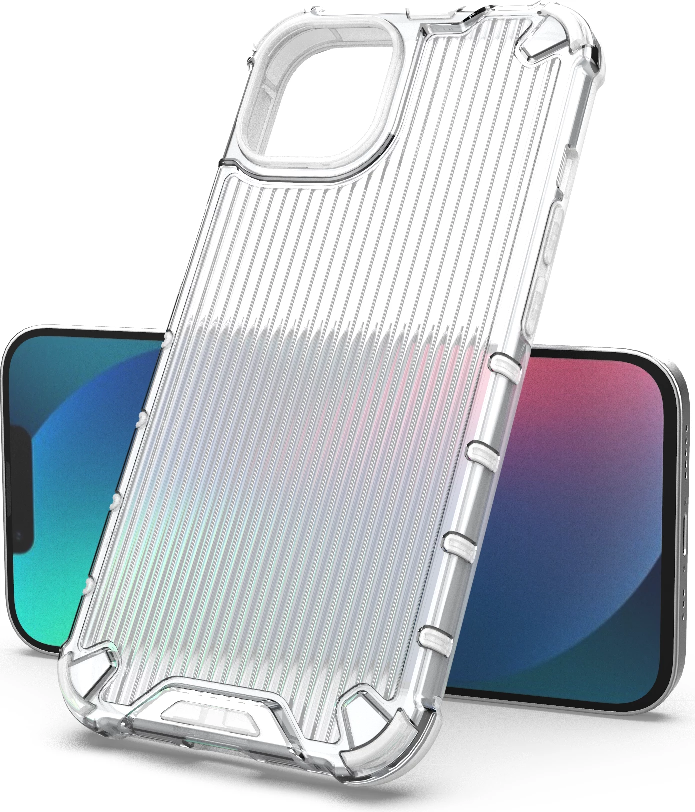 Mbështjellës Hurtel Ombre Protect Case për iPhone 14 Plus, rozë-kaltër