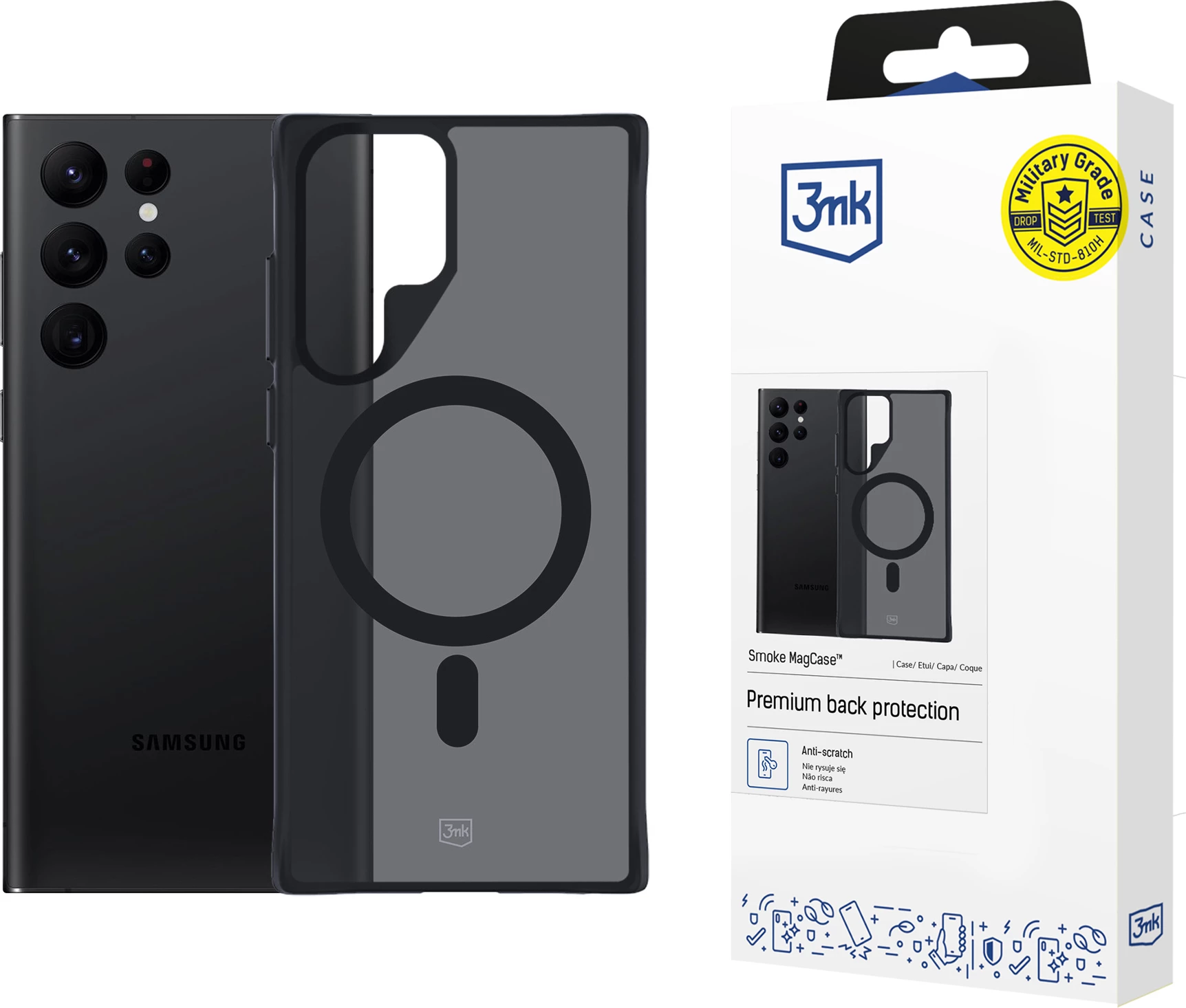 Mbështjellës 3mk Smoke MagCase për Samsung Galaxy S22 Ultra 5G, i tymosur