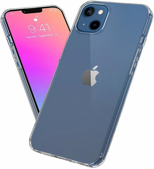 Mbështjellës Hurtel Ultra Clear 0.5mm për iPhone 13, Transparent