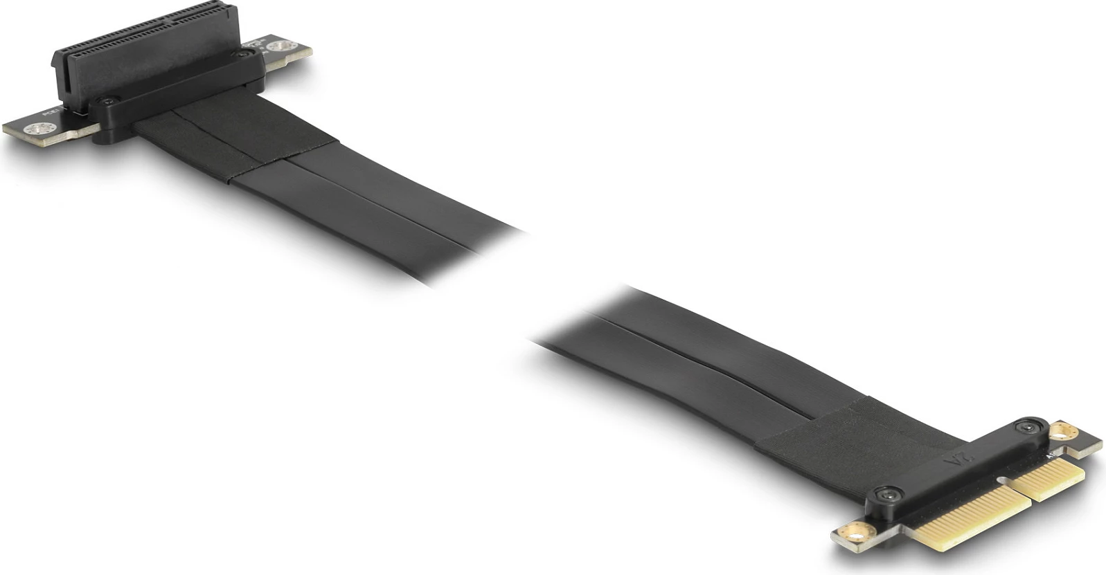 Riser PCIe DeLOCK x4, kabllo 60 cm, 90° angled, i zi