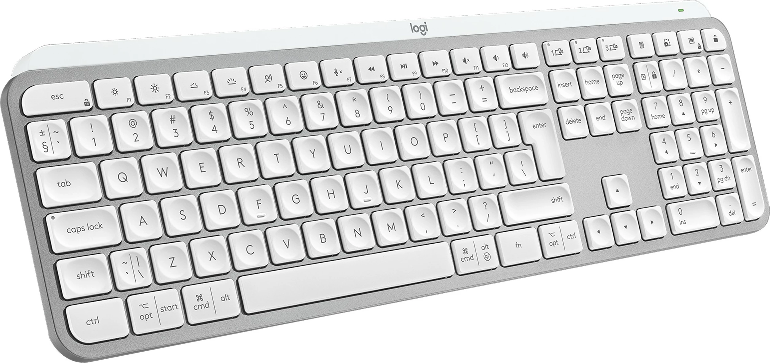 Tastierë Logitech MX Keys S, Wireless, Bluetooth, LED, QWERTY, Alumini, Bardhë