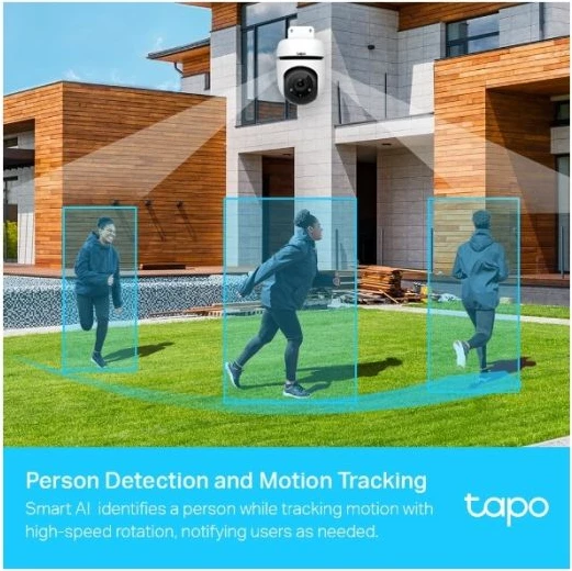 Kamerë sigurie TP-LINK Tapo C500, 1080p FHD, 360° Pan/Tilt, Wi‑Fi 2.4GHz, IP65, night vision 30m, microSD deri 512GB, bardhë/zezë