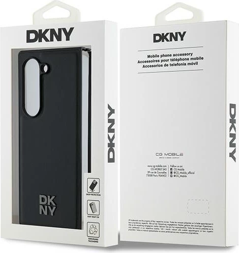Mbështjellës DKNY për Samsung Galaxy Z Fold 6, MagSafe, lëkurë, i zi