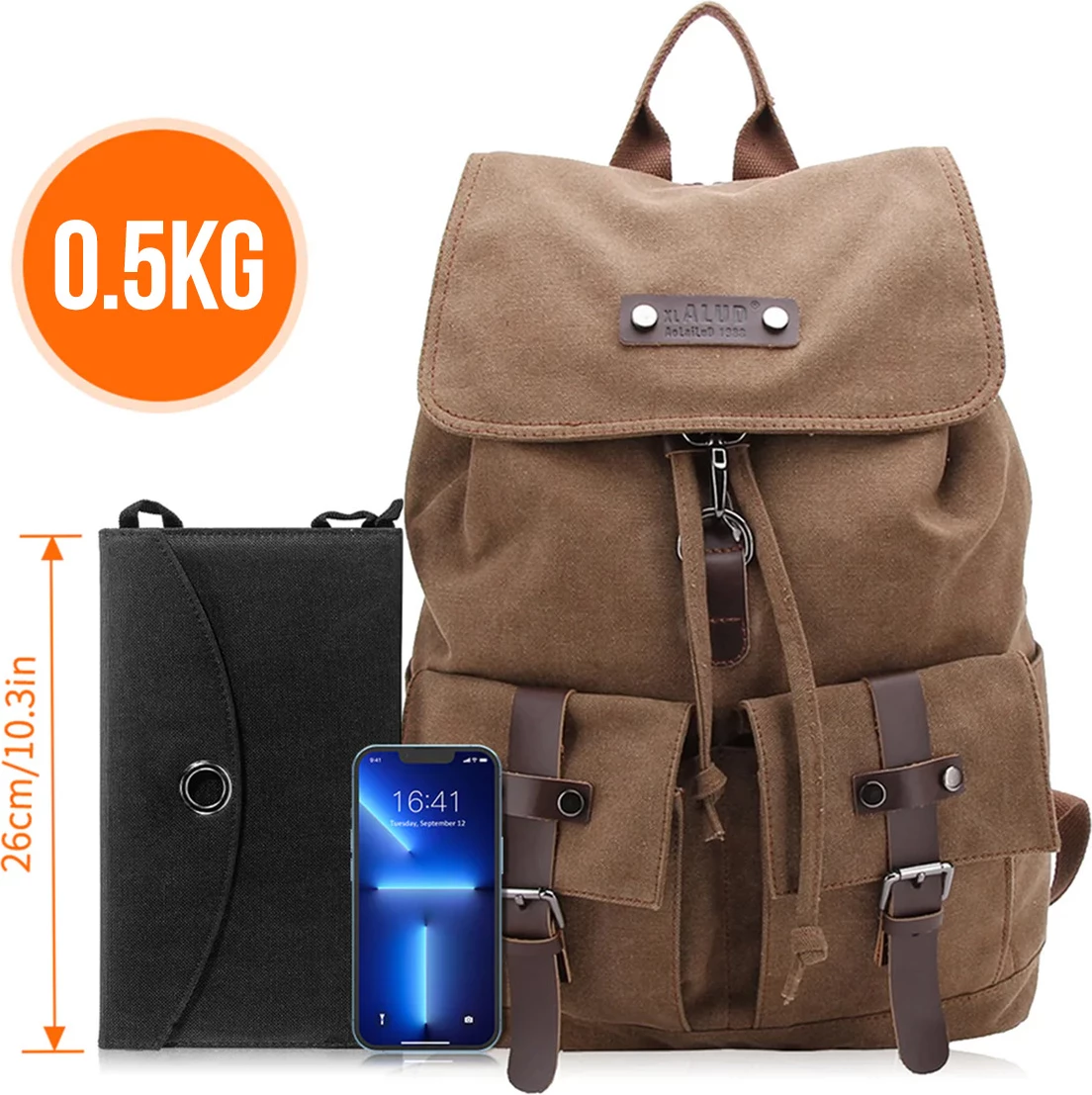 Karikues diellor i palosshëm Choetech SC001, 19W, 2x USB-A, i zi