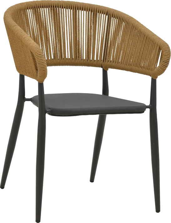 Tavolinë me karrige Nares-Raven set prej 7 copash alumini dhe dru i përzier në ngjyrë natyrale 180x90x72.5cm