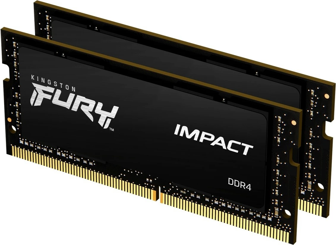 RAM Memorje Kingston FURY Impact DDR4 SODIMM 16GB (2x8GB), 3200MHz, CL20, e zezë